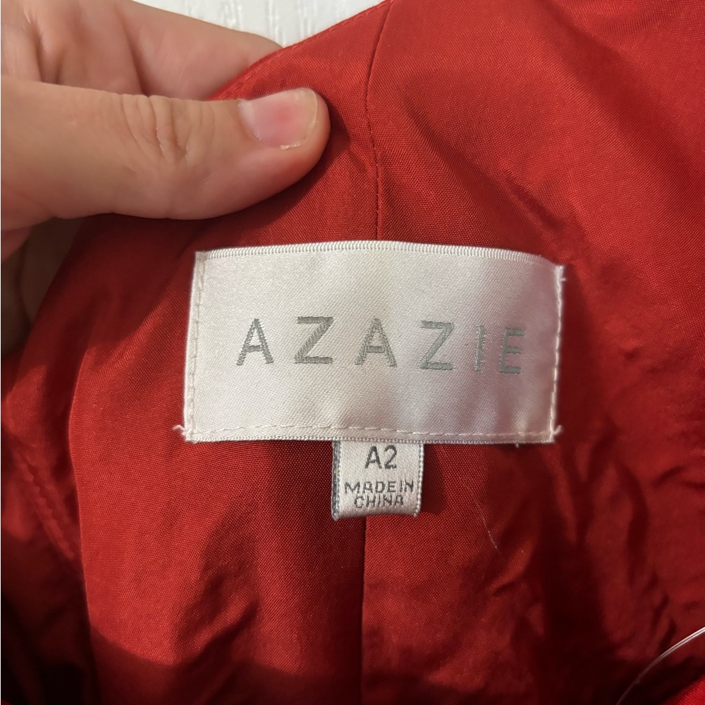 Azazie Bridesmaid Dress color Rust